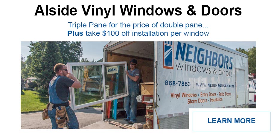 Alside Vinyl Windows & Doors. Triple pane for the price of double pane PLUS take $100 off installation.