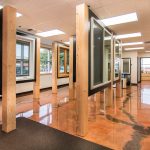Neighbors Windows & Doors showroom featuring high quality vinyl, wood, and fiberglass windows.